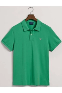 GANT Regular Fit Poloshirt Grün, Einfarbig