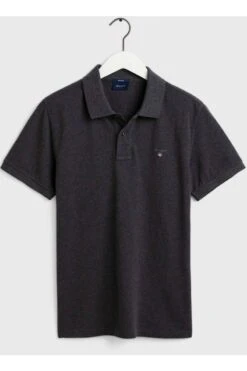 GANT Original Regular Fit Poloshirt Dunkelgrau, Einfarbig