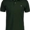 GANT Slim Fit Poloshirt Dunkelgrün, Einfarbig -Bekleidung Rabatt Serie 2202 363 800 1200x1200