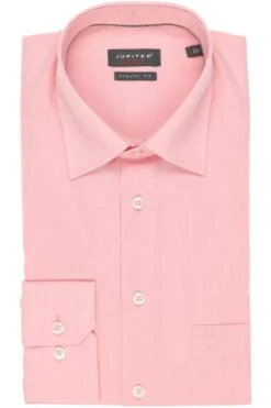Jupiter Regular Fit Hemd Rosa, Einfarbig
