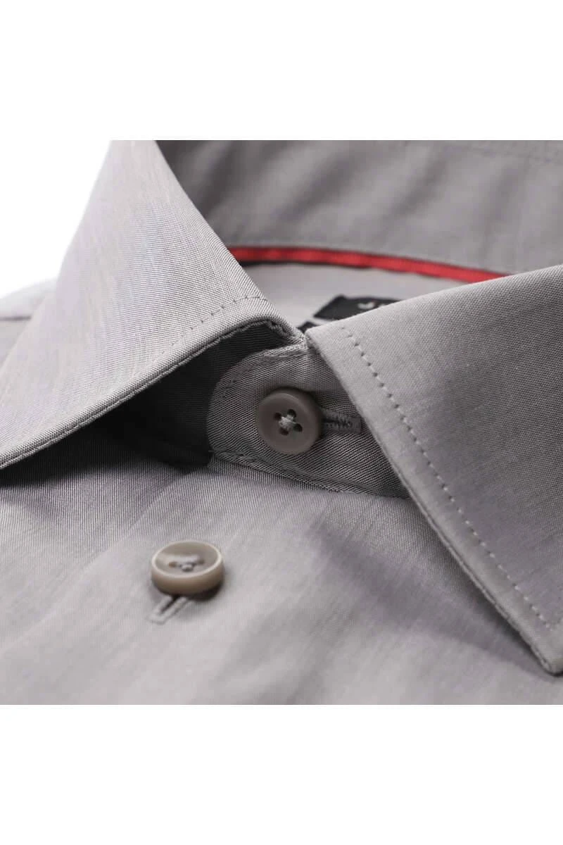 Jupiter Modern Fit Hemd Silbergrau, Einfarbig 4 Jupiter Modern Fit Hemd Silbergrau, Einfarbig – Bild 2