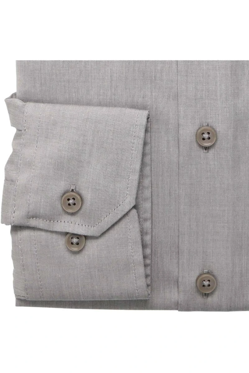 Jupiter Modern Fit Hemd Silbergrau, Einfarbig 5 Jupiter Modern Fit Hemd Silbergrau, Einfarbig – Bild 3