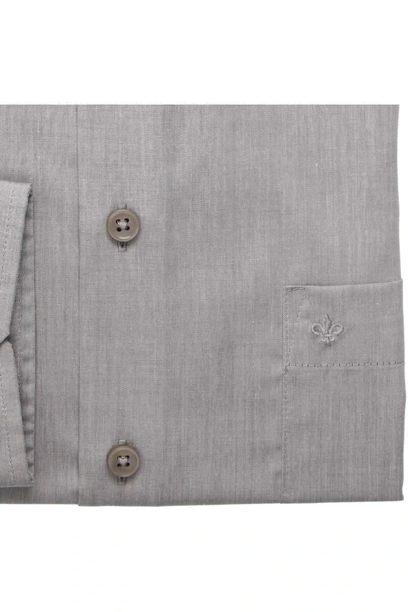 Jupiter Modern Fit Hemd Silbergrau, Einfarbig 7 Jupiter Modern Fit Hemd Silbergrau, Einfarbig – Bild 5