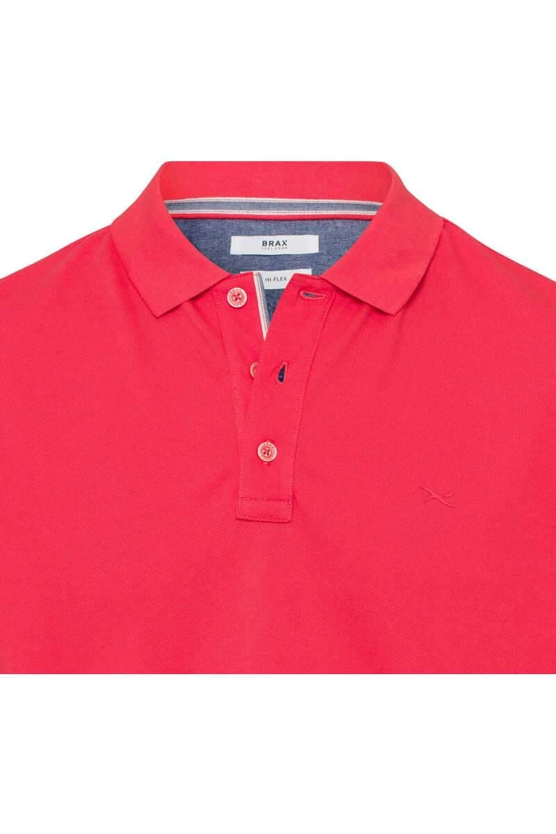 Brax Modern Fit Poloshirt Rot, Einfarbig 4 Brax Modern Fit Poloshirt Rot, Einfarbig – Bild 2