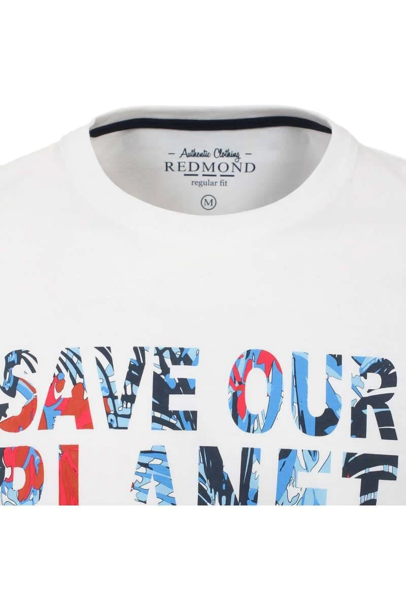 Redmond CasualRegular Fit T-Shirt Rundhals Off-white,bedruckt 4 Redmond CasualRegular Fit T-Shirt Rundhals Off-white,bedruckt – Bild 2