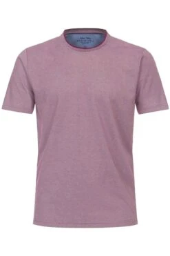 Redmond Regular Fit T-Shirt Rundhals Lila,Einfarbig
