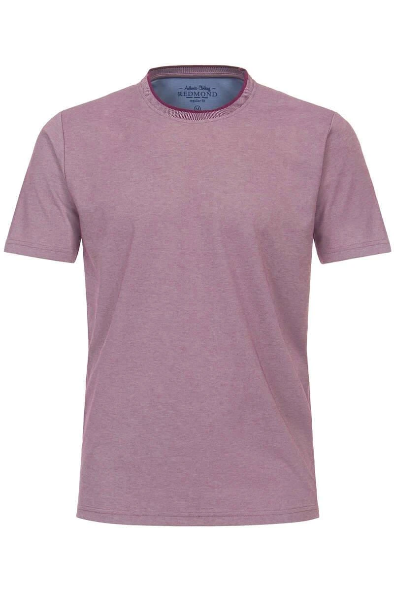 Redmond Regular Fit T-Shirt Rundhals Lila,Einfarbig 3 Redmond Regular Fit T-Shirt Rundhals Lila,Einfarbig