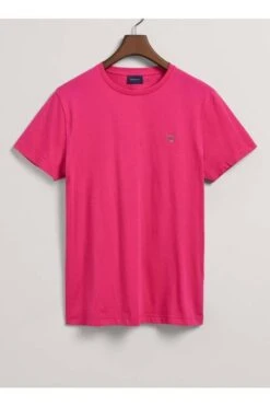 GANT Regular Fit T-Shirt Rundhals Blau,Einfarbig