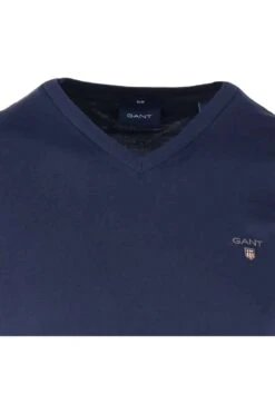 GANT Slim Fit T-Shirt V-Ausschnitt Nachtblau,Einfarbig -Bekleidung Rabatt Serie 234104 433 1 800wrrfEElohJca2 1200x1200