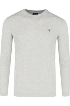 GANT Longsleeve Rundhals Hellgrau