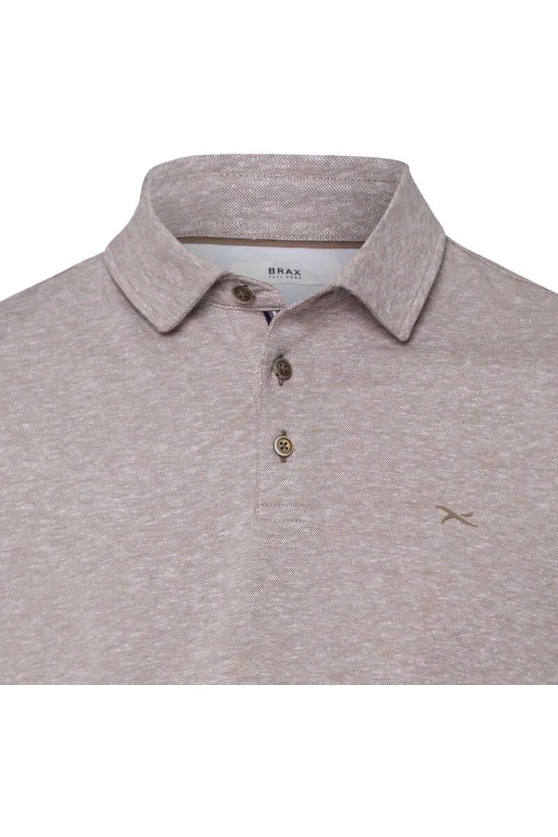 Brax Casual Modern Fit Poloshirt Braun, Einfarbig 4 Brax Casual Modern Fit Poloshirt Braun, Einfarbig – Bild 2