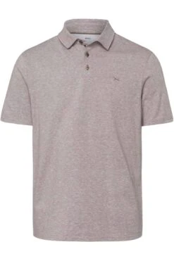 Brax Casual Modern Fit Poloshirt Braun, Einfarbig
