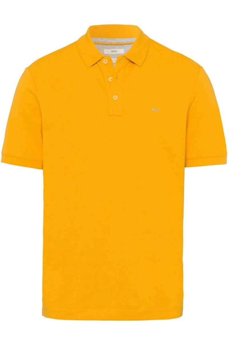 Brax Modern Fit Poloshirt Gelb, Einfarbig 3 Brax Modern Fit Poloshirt Gelb, Einfarbig