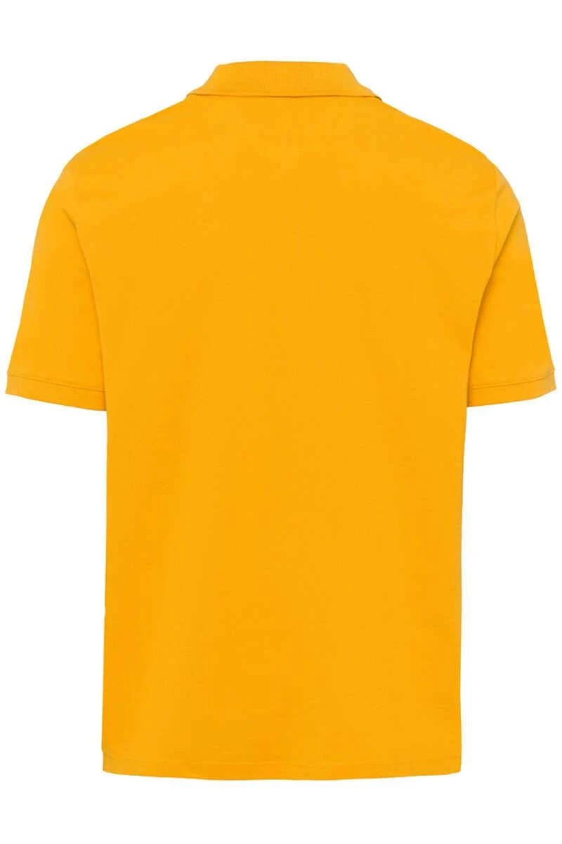 Brax Modern Fit Poloshirt Gelb, Einfarbig 5 Brax Modern Fit Poloshirt Gelb, Einfarbig – Bild 3