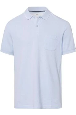 Brax Casual Modern Fit Poloshirt Eisblau, Einfarbig