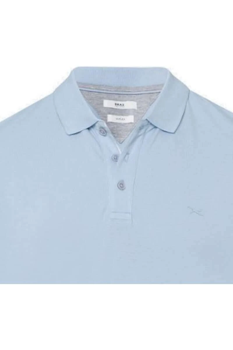 Brax Modern Fit Poloshirt Blau, Einfarbig 4 Brax Modern Fit Poloshirt Blau, Einfarbig – Bild 2