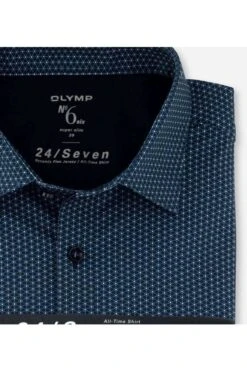 OLYMP No. Six Super Slim Jerseyhemd Marine/weiss/bleu, Gemustert -Bekleidung Rabatt Serie 2501 74 18 4 800g66NEkGeoEUSn 1200x1200