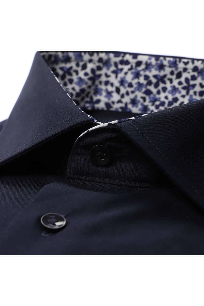 Seidensticker Shaped Hemd Dunkelblau, Einfarbig 4 Seidensticker Shaped Hemd Dunkelblau, Einfarbig – Bild 2