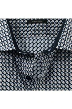 OLYMP No. Six Super Slim Hemd Blau/braun, Gemustert -Bekleidung Rabatt Serie 2535 24 22 3 800 1200x1200