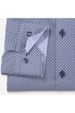 OLYMP No. Six Super Slim Hemd Marine/weiss, Gemustert -Bekleidung Rabatt Serie 2541 34 18 2 800 1200x1200