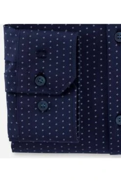 OLYMP No. Six 24/Seven Dynamic Flex Super Slim Hemd Marine/bleu, Gemustert -Bekleidung Rabatt Serie 2550 34 18 2 800 1200x1200