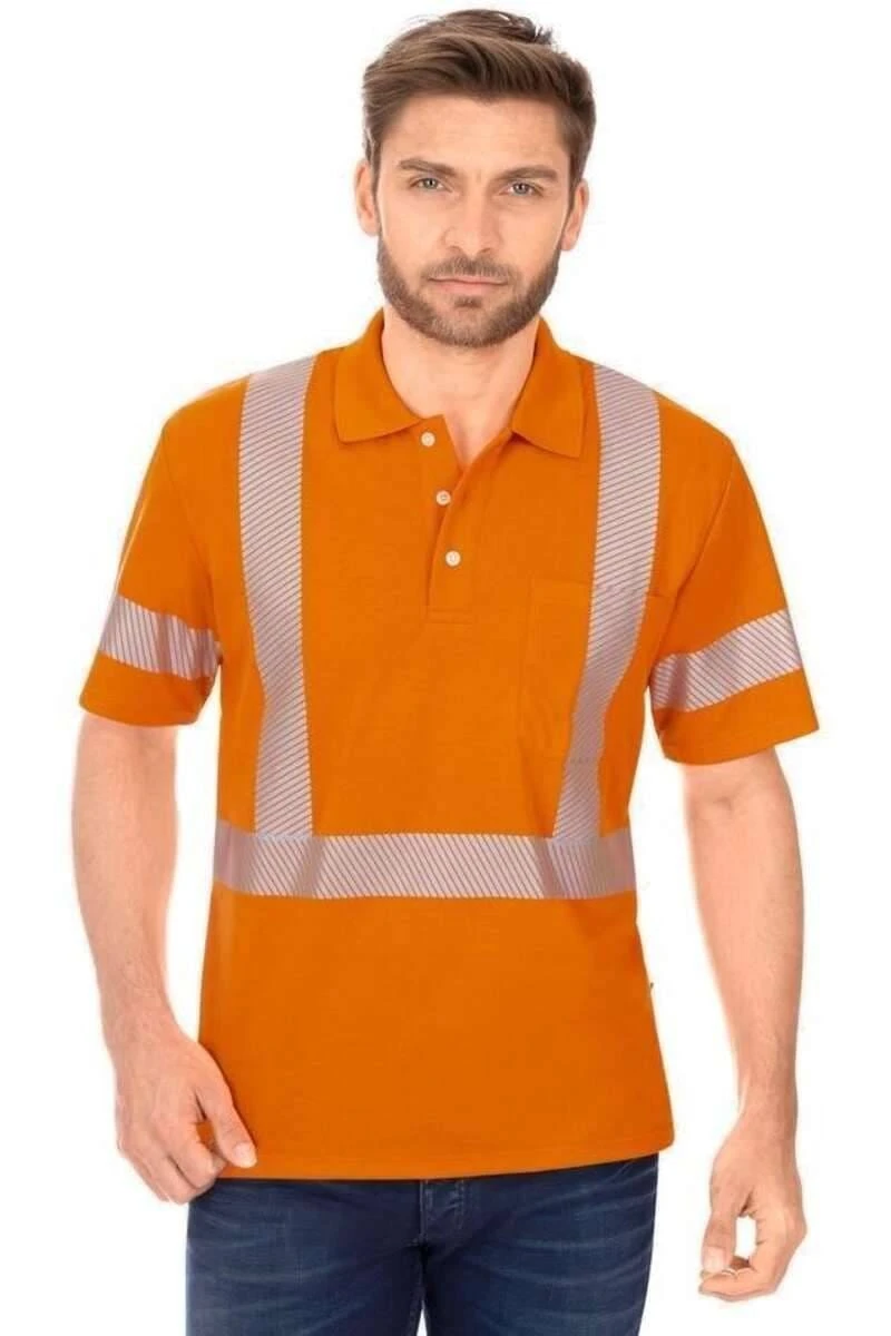 TRIGEMA Comfort Fit Poloshirt Leuchtorange, Einfarbig 4 TRIGEMA Comfort Fit Poloshirt Leuchtorange, Einfarbig – Bild 2