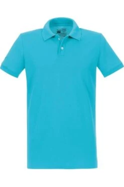 TRIGEMA Slim Fit Poloshirt Azur, Einfarbig