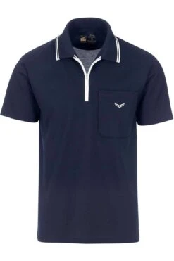 TRIGEMA Comfort Fit Poloshirt Navy, Einfarbig