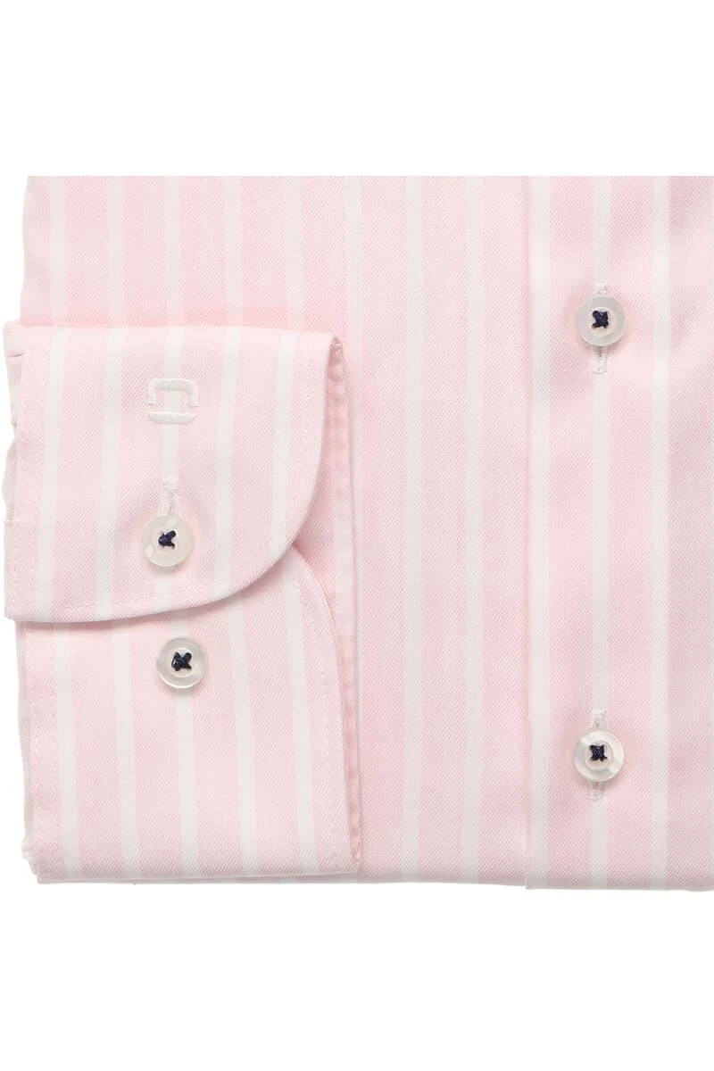OLYMP Level Five Body Fit Hemd Pink, Gestreift 5 OLYMP Level Five Body Fit Hemd Pink, Gestreift – Bild 3