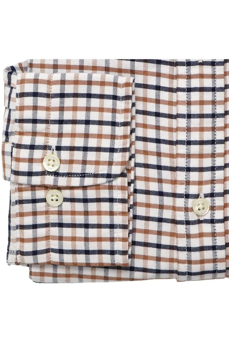 GANT Regular Fit Hemd Braun, Kariert 5 GANT Regular Fit Hemd Braun, Kariert – Bild 3