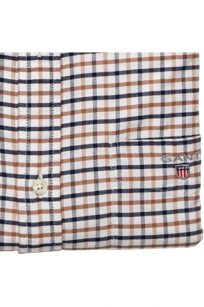 GANT Regular Fit Hemd Braun, Kariert 7 GANT Regular Fit Hemd Braun, Kariert – Bild 5