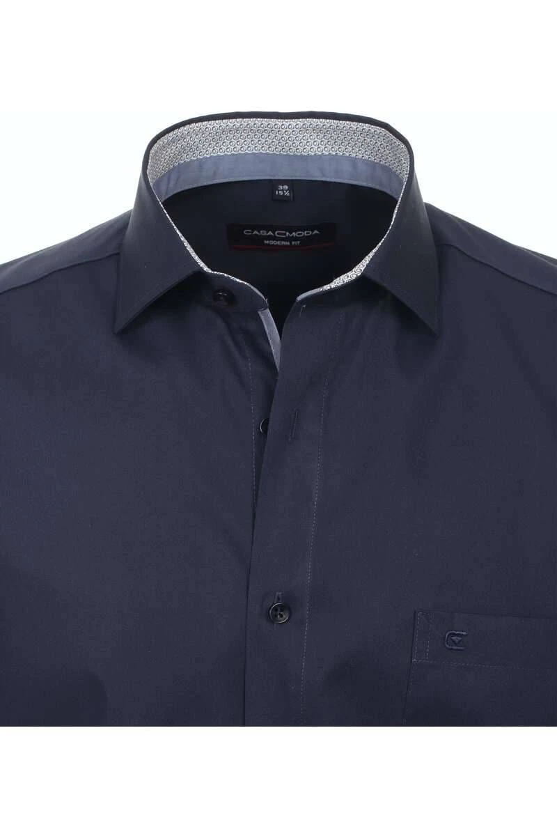 Casa Moda Modern Fit Hemd Navy, Einfarbig 5 Casa Moda Modern Fit Hemd Navy, Einfarbig – Bild 3