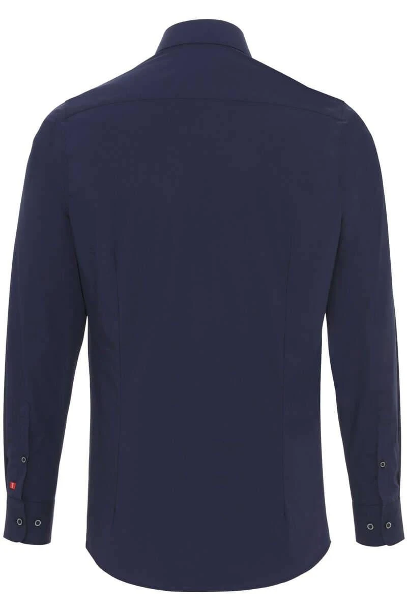 Pure Slim Fit Hemd Marine, Einfarbig 6 Pure Slim Fit Hemd Marine, Einfarbig – Bild 4