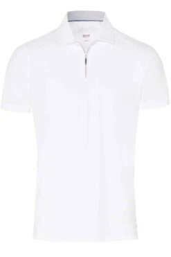 Pure Slim Fit Poloshirt Weiss, Einfarbig