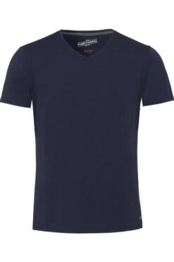 Pure FunctionalSlim Fit T-Shirt V-Ausschnitt Marine,Einfarbig