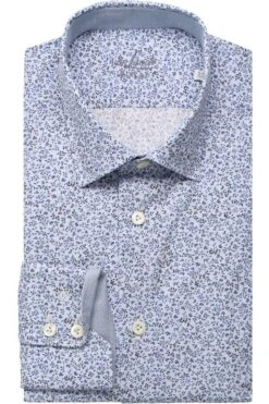 Van Laack Tailor Fit Hemd Bleu, Gemustert