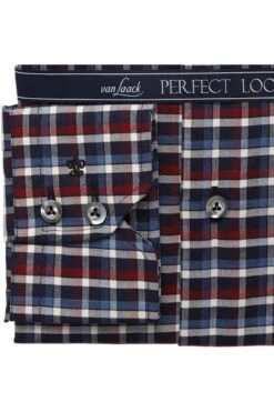 Van Laack Perfect Look Tailor Fit Hemd Marine/weiss, Kariert -Bekleidung Rabatt Serie 35 3133 BU 162600 785 2 800 1200x1200