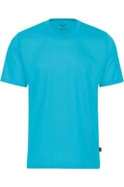TRIGEMA Comfort Fit T-Shirt Rundhals Türkis,Einfarbig