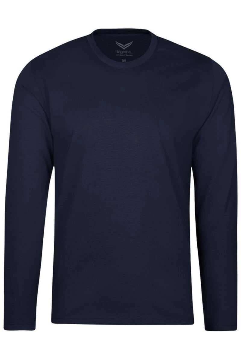 TRIGEMA Longsleeve Navy 3 TRIGEMA Longsleeve Navy