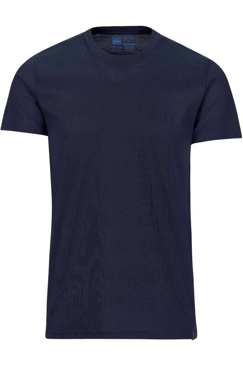 TRIGEMA Slim Fit T-Shirt Rundhals Navy,Einfarbig 3 TRIGEMA Slim Fit T-Shirt Rundhals Navy,Einfarbig