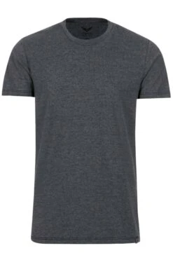 TRIGEMA Slim Fit T-Shirt Rundhals Anthrazit,Melange
