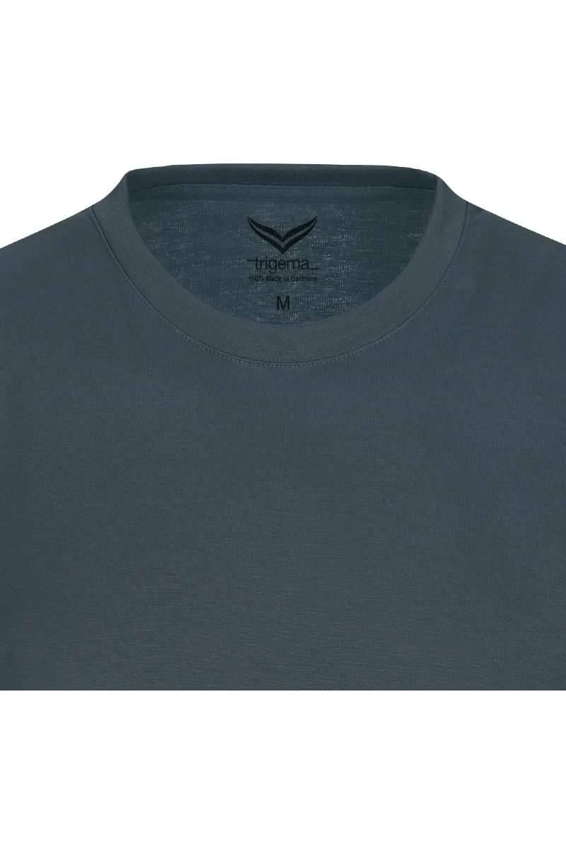 TRIGEMA Comfort Fit T-Shirt Rundhals Anthrazit,Einfarbig 4 TRIGEMA Comfort Fit T-Shirt Rundhals Anthrazit,Einfarbig – Bild 2