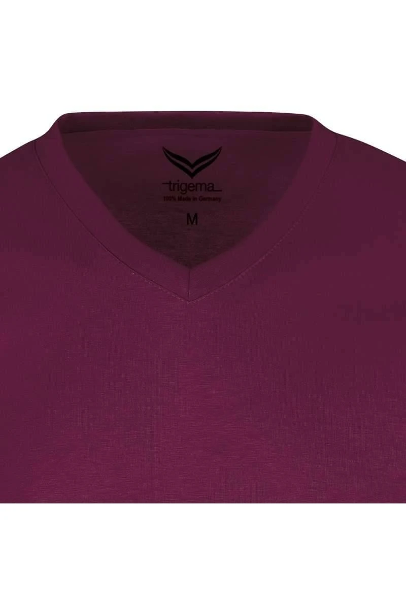 TRIGEMA Comfort Fit T-Shirt V-Ausschnitt Violett,Einfarbig 4 TRIGEMA Comfort Fit T-Shirt V-Ausschnitt Violett,Einfarbig – Bild 2