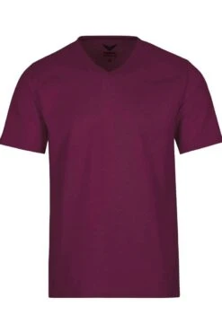 TRIGEMA Comfort Fit T-Shirt V-Ausschnitt Violett,Einfarbig