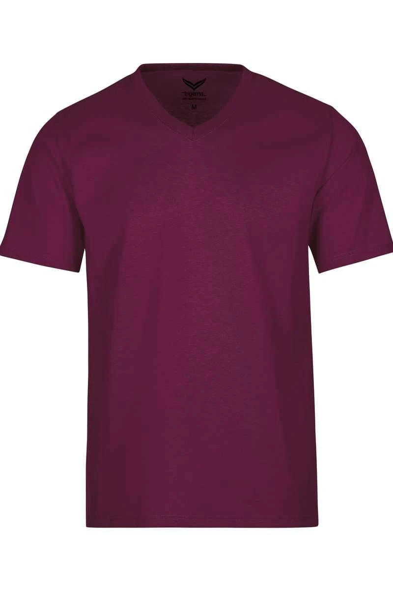 TRIGEMA Comfort Fit T-Shirt V-Ausschnitt Violett,Einfarbig 3 TRIGEMA Comfort Fit T-Shirt V-Ausschnitt Violett,Einfarbig