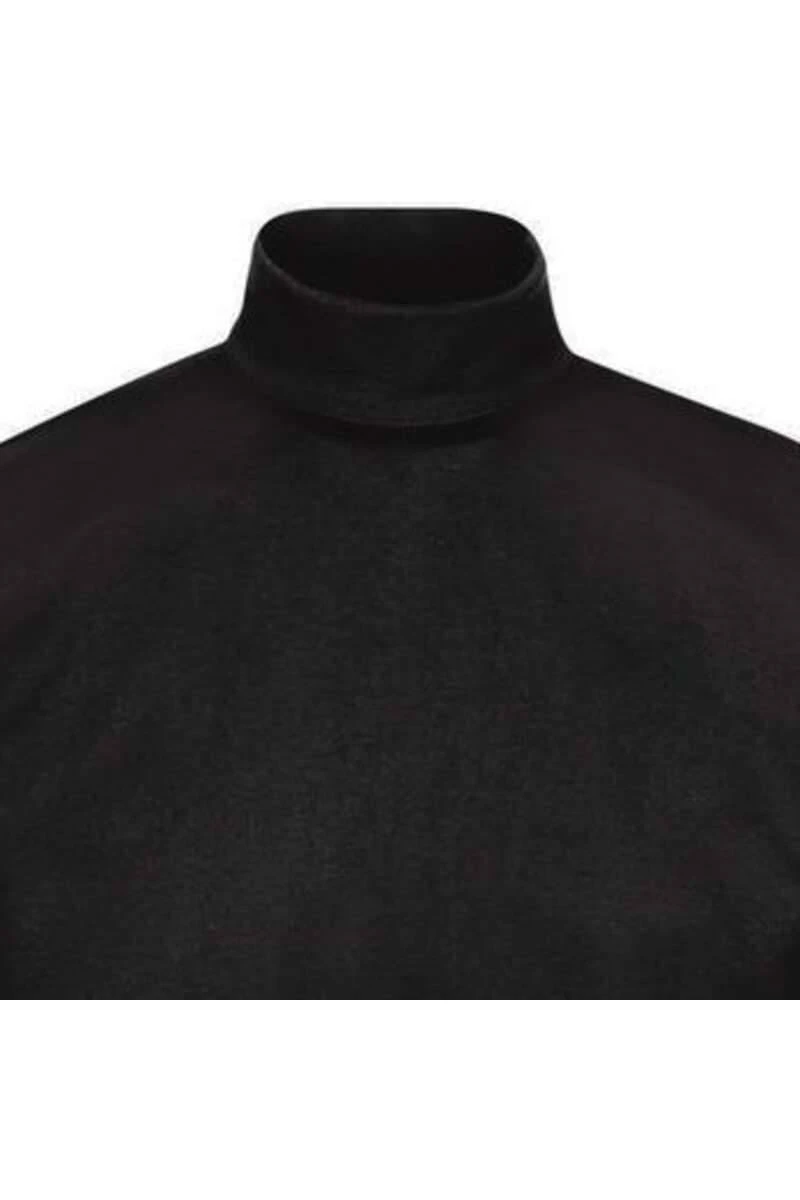 TRIGEMA Comfort Fit T-Shirt Stehkragen Schwarz,Einfarbig 4 TRIGEMA Comfort Fit T-Shirt Stehkragen Schwarz,Einfarbig – Bild 2