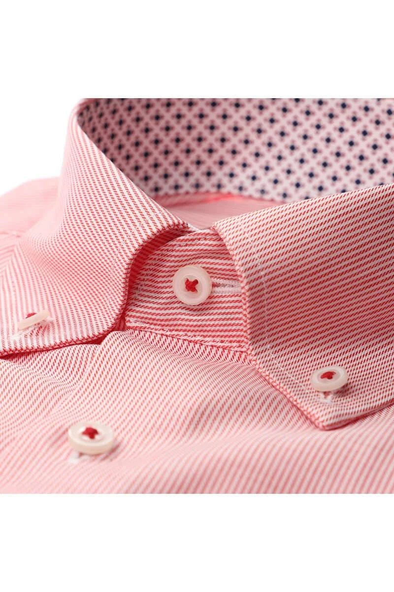 ETERNA Modern Fit Hemd Weinrot, Gestreift 4 ETERNA Modern Fit Hemd Weinrot, Gestreift – Bild 2