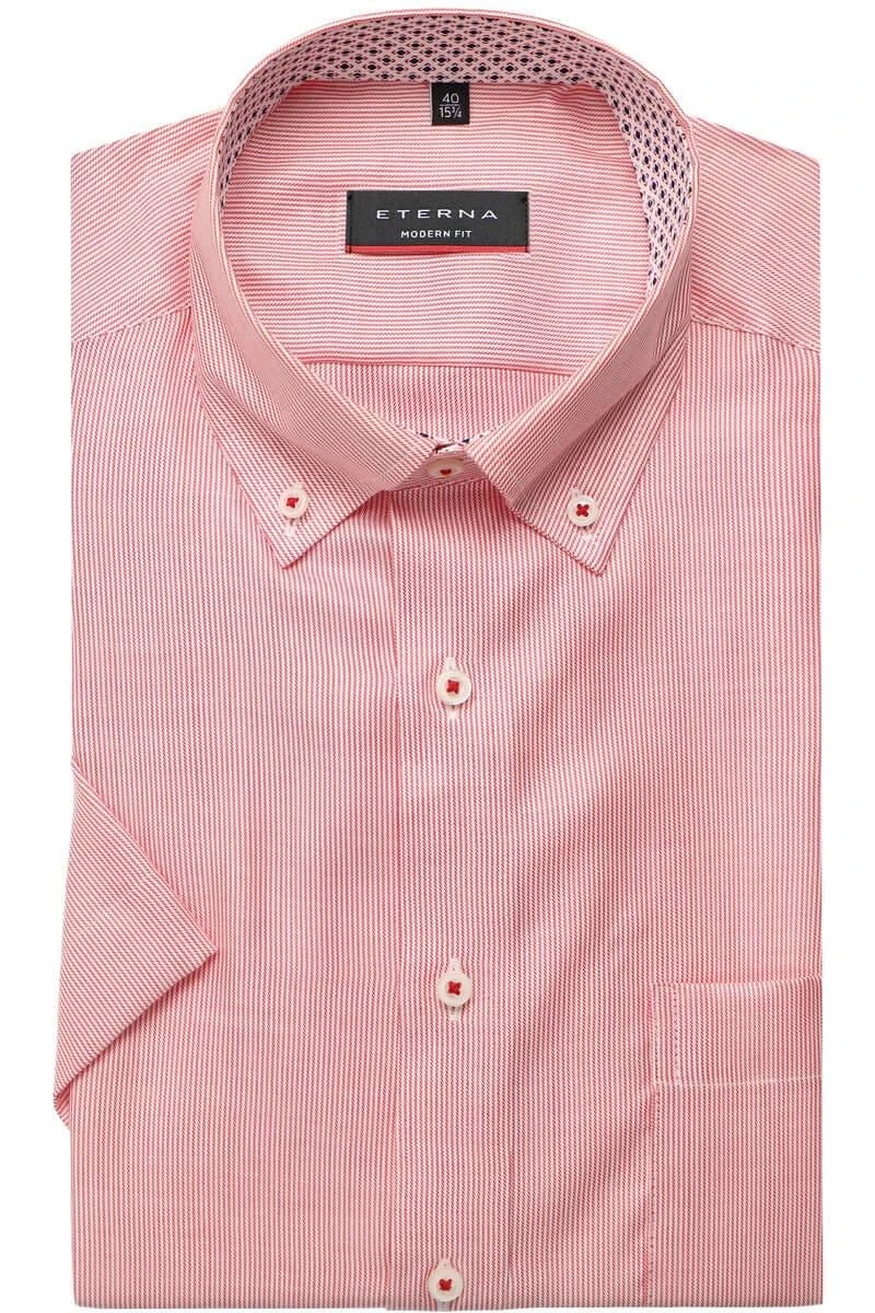 ETERNA Modern Fit Hemd Weinrot, Gestreift 3 ETERNA Modern Fit Hemd Weinrot, Gestreift