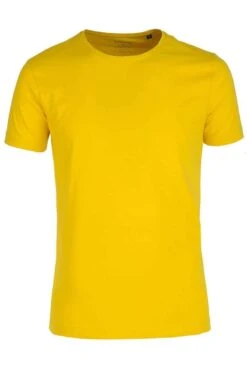 RAGMAN Regular Fit T-Shirt Rundhals Gelb,Einfarbig