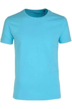 RAGMAN Regular Fit T-Shirt Rundhals Aqua,Einfarbig